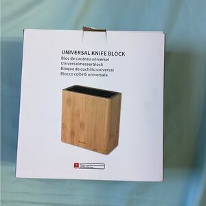 Kitchendao Universal Bamboo Knife Block NIB